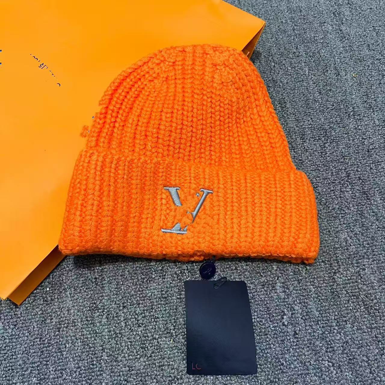 Louis Vuitton LV Logo Beanie Orange