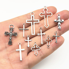 欧美风复古金属锌合金十字架吊坠 diy饰品配件批发