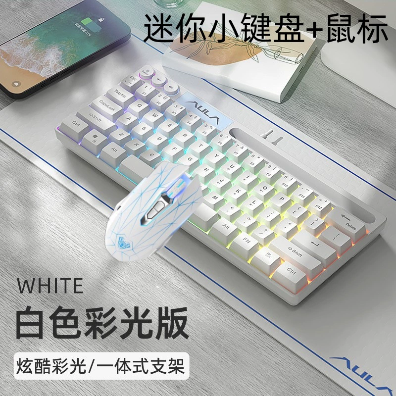Клавиатура AULA F3061 61 клавиша, проводная, механически ощущаемая, RGB подсветка, компактная портативная