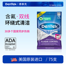 德泰克DenTek超细X双线牙线家庭装剔进口薄荷清新75支清新口气