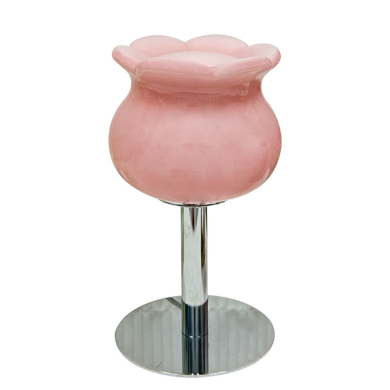 De estilo americano decorativo de vidrio neto rojo ins dormitorio lámpara de mesa simple luz lámpara de mesa de noche de lujo lámpara de atmósfera de escritorio creativo