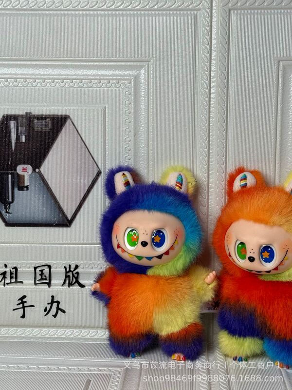 现货跨境labubu6.0拉布布六代搪胶脸挂件心动马卡龙公仔盲盒改娃|undefined
