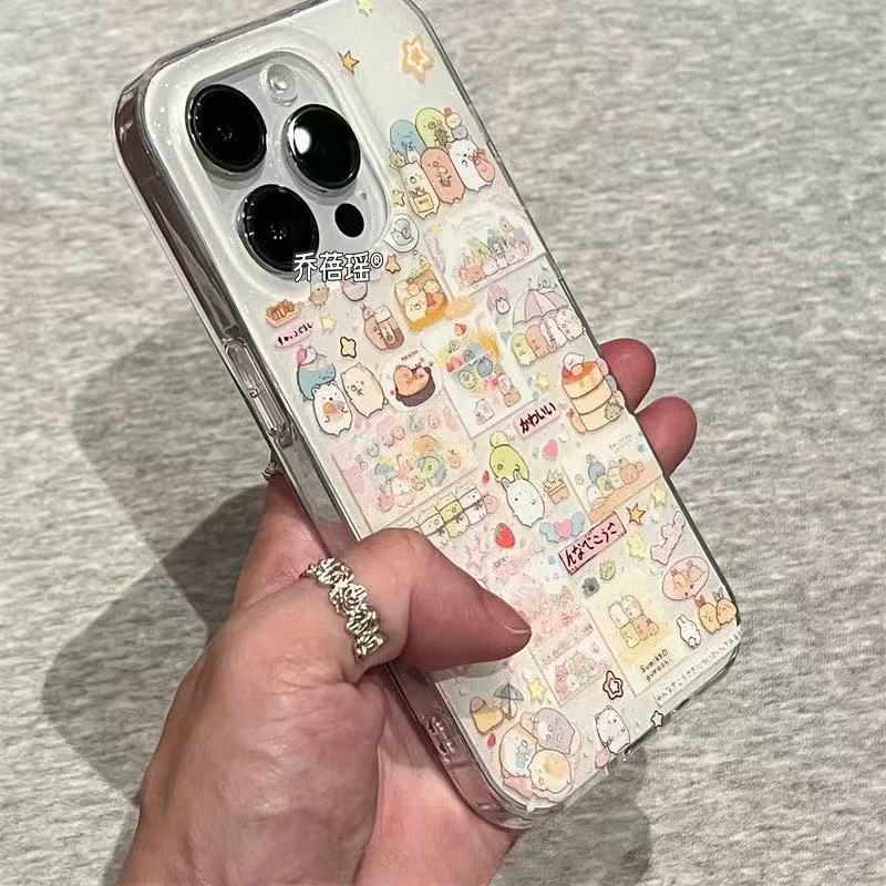 Divertida criatura de esquina linda de dibujos animados para iPhone16ProMax/15 Apple 14/13 funda para teléfono móvil 16 mujer