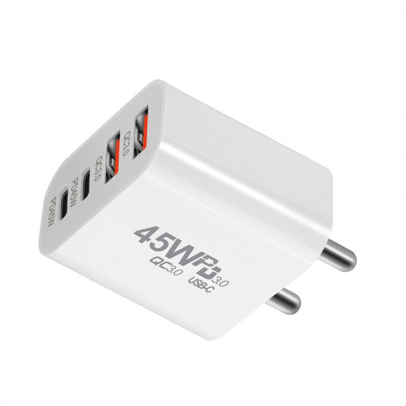Новый 45W GaN PD-зарядное устройство с двойным PD и двойной USB, мини 4-портовое зарядное устройство 45W, прямое зарядное Australian PD