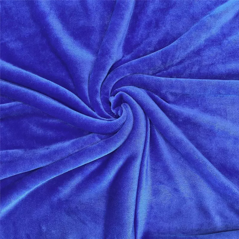 全涤单双面法兰绒 玩具睡袍素色针织绒布 毛毯家居服装面料