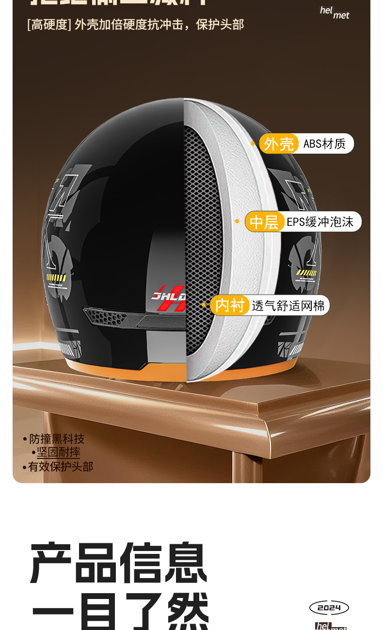 Cross-Border Exclusive Supply of Fashionable Electric Vehicle Helmets, All-Season Unisex Safety Helmets, Adjustable Half-Helmets, Motorcycle Helmets