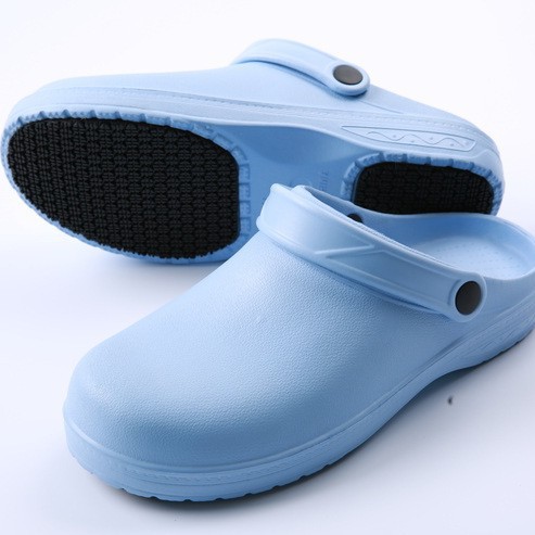 防滑 酒店餐饮防护鞋男女拖鞋监护室橡胶包头鞋实验洞洞鞋可批发