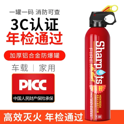 Flash Car Fire Extinguisher Water-Based Car Private Car Household Small Fire Extinguisher Portable Fire Equipment (Vehicle fire extinguisher) - water-based-fire-extinguisher-flash-red-600ml-13b