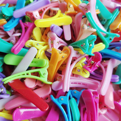 Jelly Color Small Hair Clip Candy Color Duck Bill Clip Colorful Translucent Crocodile Clip 3.5cm Children DIY Plastic Hair Clip