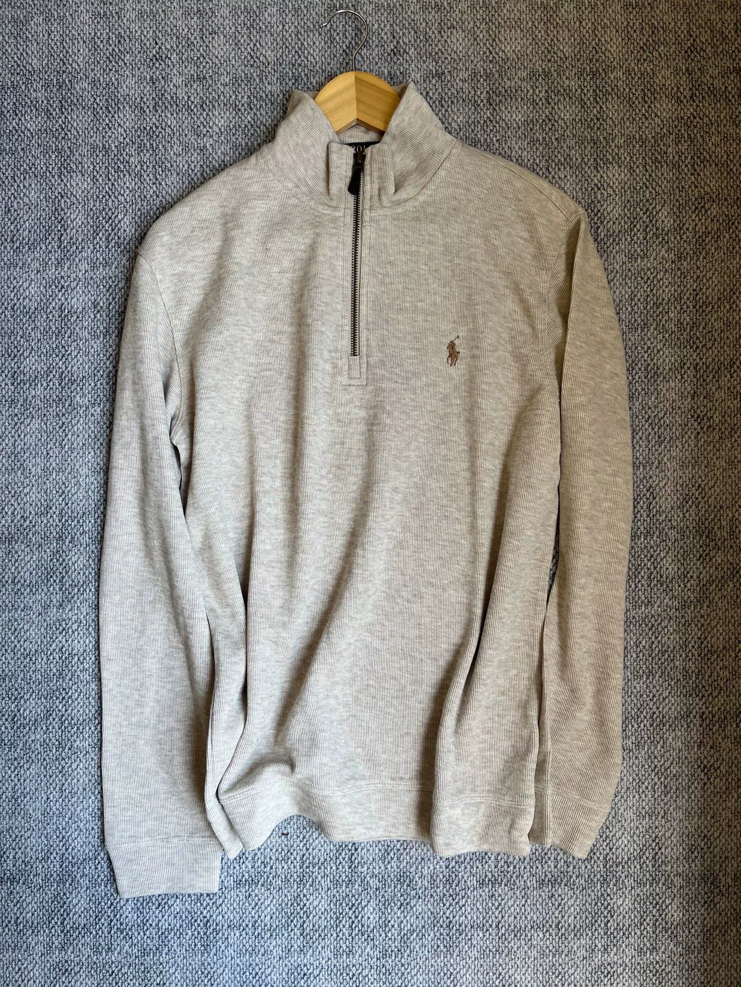 Ralph Lauren, классический конь, поло, цепочка с молнией, толстовка, с вышивкой, с молнией