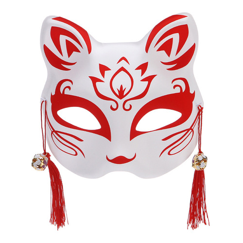 Half-faced cat and fox mask Internet celebrity same style mask anime tiger cat mask street stall scenic spot hot sale