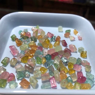 Tourmaline Raw Stone Tourmaline Ice Cream Macaron Color Small Raw Stone Tourmaline Raw Stone Small Sugar Bean Tourmaline Raw Stone