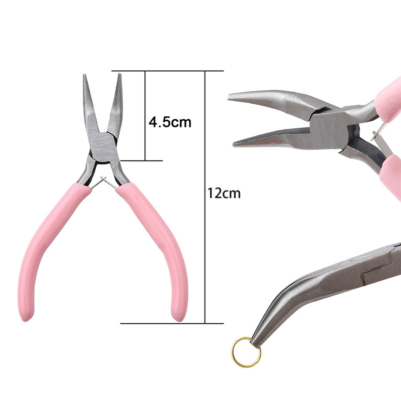 ミニピンクのジュエリーペンチの口の丸いペンチの斜めの口のペンチの線のイヤリングのピアスの手作りのdiyのアクセサリーのツール|undefined