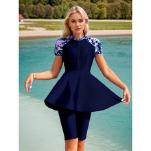 T 37343 Conservative plus size one-piece ���ش�������Ӿ����
