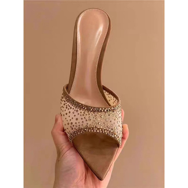 Fashionable Internet Celebrity Sandals for Women, Spring/Summer 2026 New Style, Thin Heel, Pointed Toe, Stunning High Heels, Single Strap Sandals Fashionable Internet Celebrity Sandals for Women, Spring/Summer 2026 New Style, Thin Heel, Pointed Toe, Stunning High Heels, Single Strap Sandals