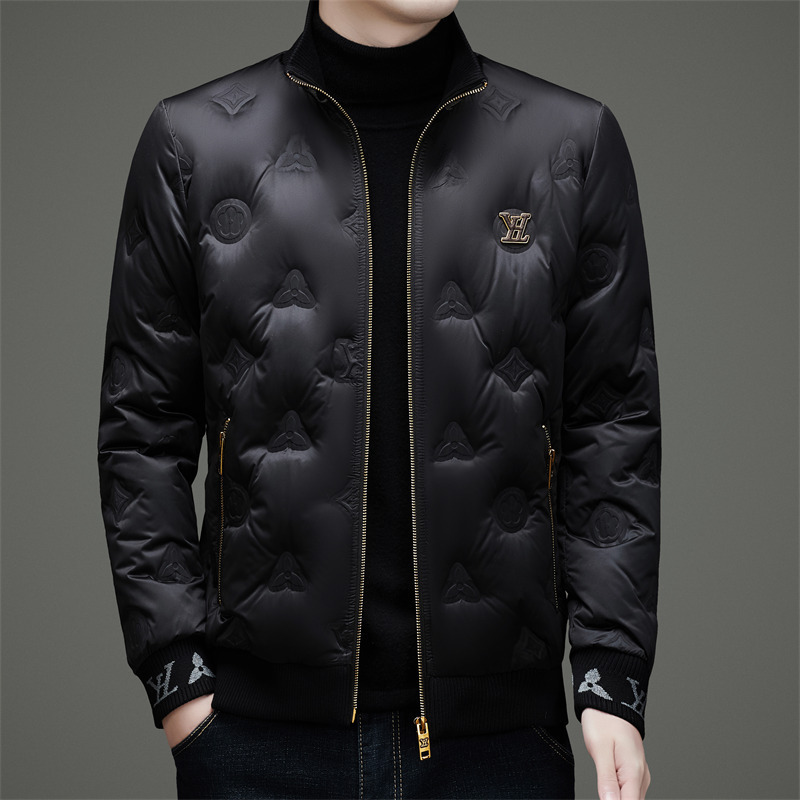Tommy Hilfiger Men's Lightweight down Jacket New Winter Trendy Brand Plus Size Thickened Stand Collar Short Duck down Coat Tommy Hilfiger Men's Lightweight down Jacket New Winter Trendy Brand Plus Size Thickened Stand Collar Short Duck down Coat
