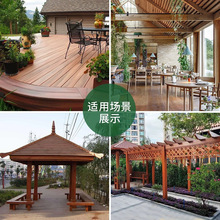 菠萝格户外防腐木露台地板古建园林圆柱方柱木方条方木清仓