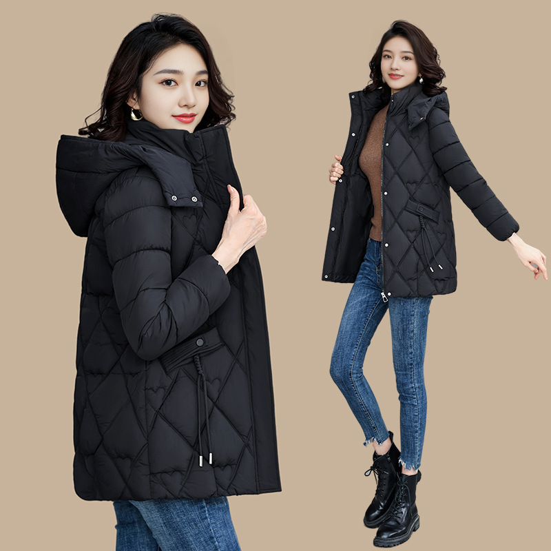 妈妈冬装棉服女中长款2025新款中老年棉衣秋冬季保暖棉袄外套|undefined