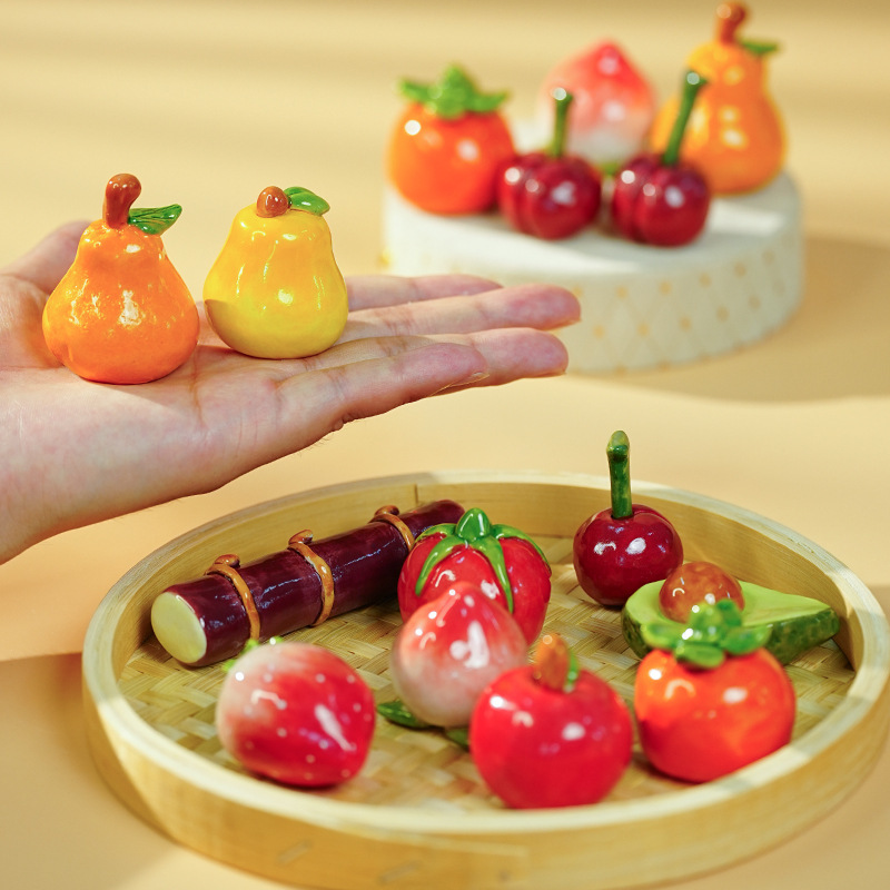 手作りの文化的で創造的な景徳鎮セラミックフルーツ装飾品デスクトップかわいい装飾品屋台小物卸売カスタマイズ|undefined