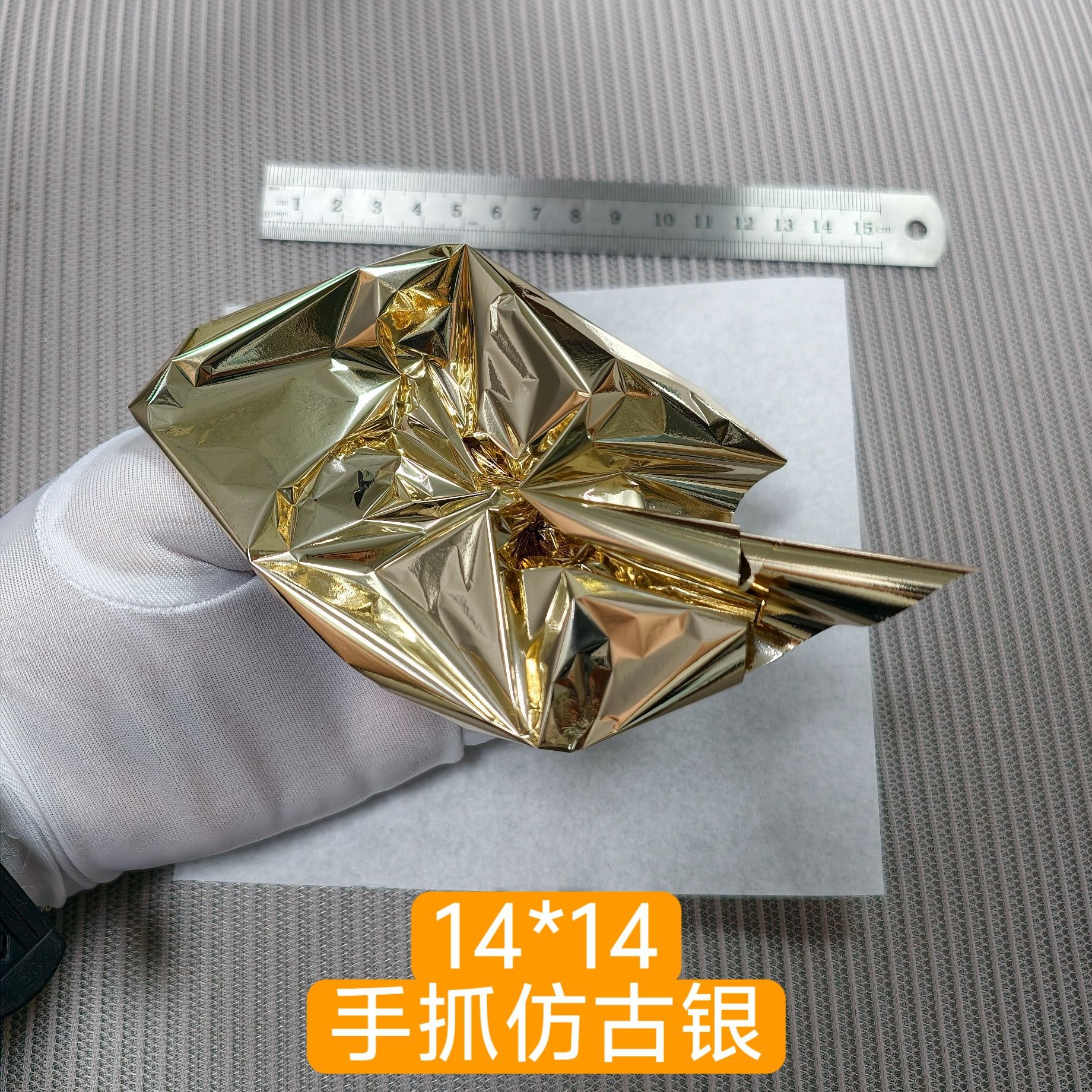 Papel de aluminio dorado de 9 cm, decoración de techo de aluminio dorado de 14 cm, estatua de Buda, arte de uñas con aluminio dorado, lodo de cristal, papel de aluminio plateado, aluminio de colores. image 52