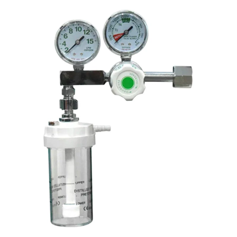 High Pressure Medical Oxygen Regulator With Double Gauge