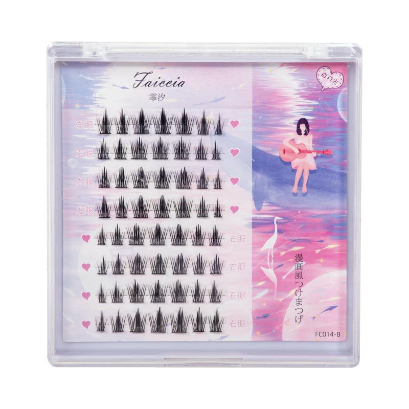 小恶魔新款白月光假睫毛自然仿真仙子毛单簇超细梗懒人可重复嫁接