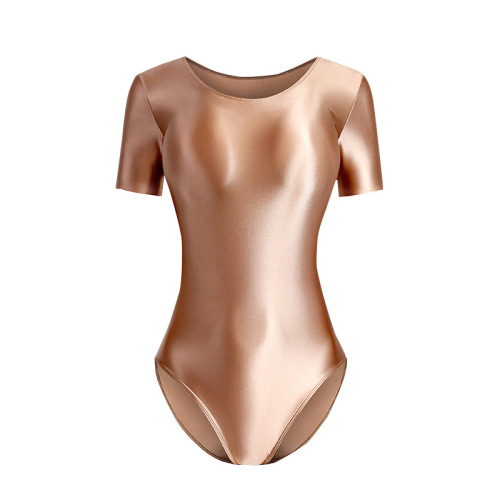 Adult artistic gymnastics clothes tights yoga clothes one-piece tight silky glossy dance clothes half-body clothes