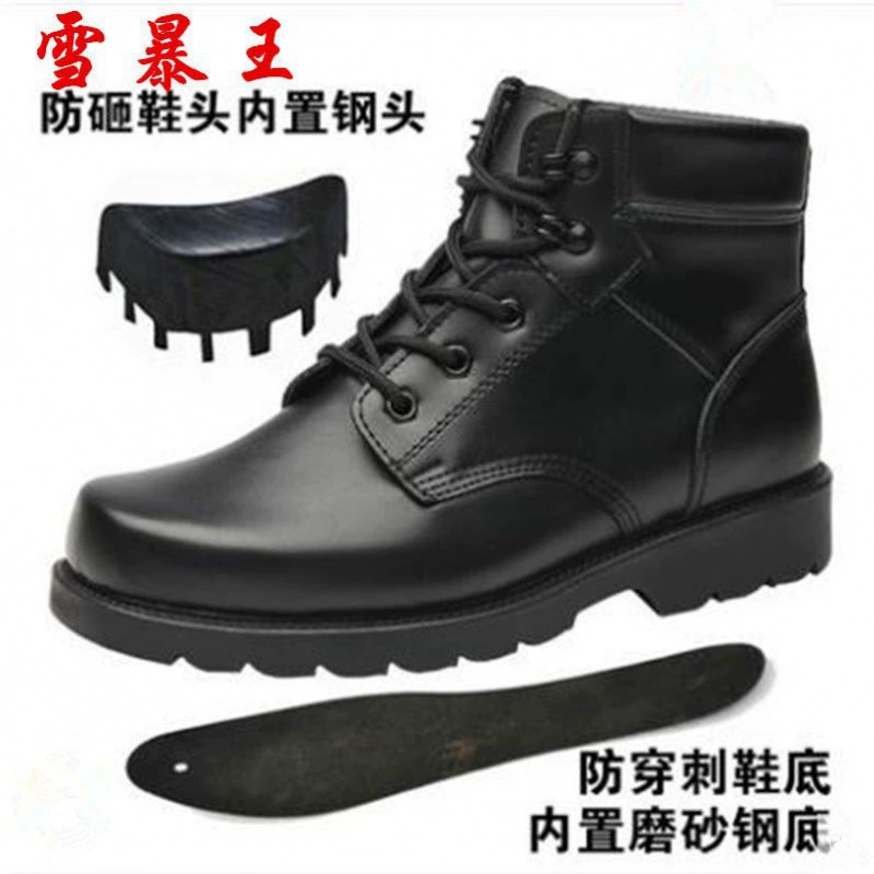 Зимние уличные армейские ботинки, Мужская рабочая одежда, зимние ботинки, шерстяная теплая обувь с высоким верхом на флисовой подкладке, шерстяная теплая обувь с военным крючком для спецназа, кожаная обувь с хлопковой подкладкой