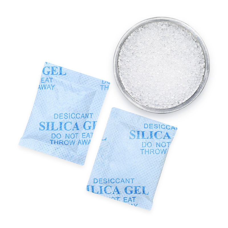 Fábrica directa de alta calidad de silicona paquete pequeño desecante ropa interior zapatos a prueba de humedad silicona transparente desecante al por mayor