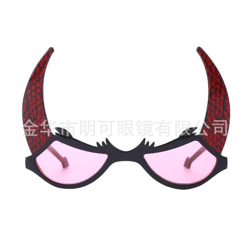 Gafas de Halloween con Cuernos de Diablo de Plástico ABS Decorativas para Fiestas