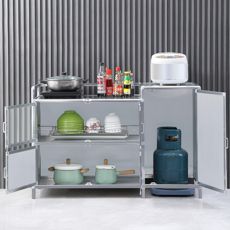Cocina de acero inoxidable cocina armario armario de cubierta armario de comedor armario grueso armario integrado armario de almacenamiento armario de almacenamiento