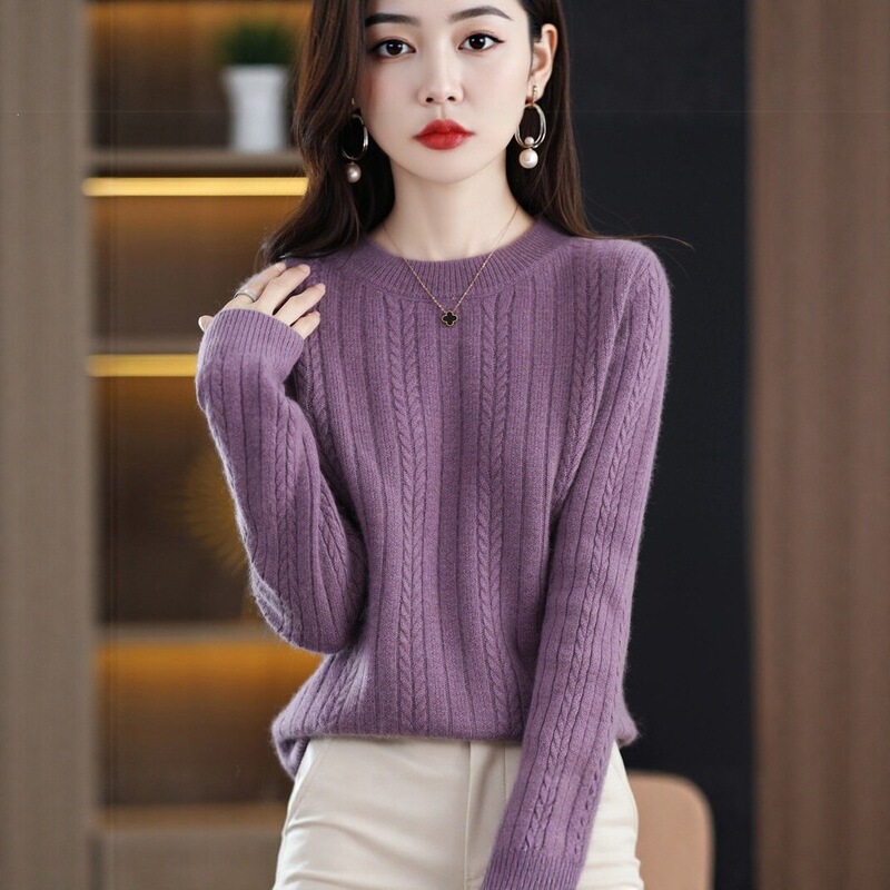 Women's base layer sweater for autumn and winter, thickened knit top for spring and autumn, loose-fitting, slimming, short style, plus size knit sweater, trendy Women's base layer sweater for autumn and winter, thickened knit top for spring and autumn, loose-fitting, slimming, short style, plus size knit sweater, trendy