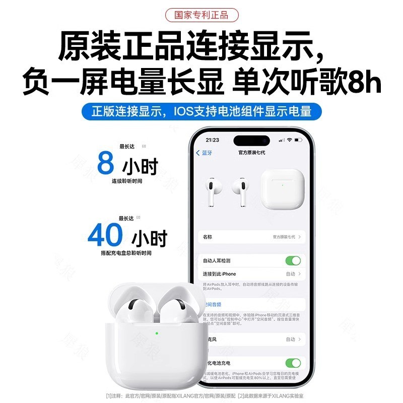 【全功能1:1]华强北2025新款无线蓝牙耳机6代7代降噪耳机久戴不痛|undefined