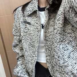 小香风短款外套女秋秋2025新款设计感小众复古港风chic棒球服