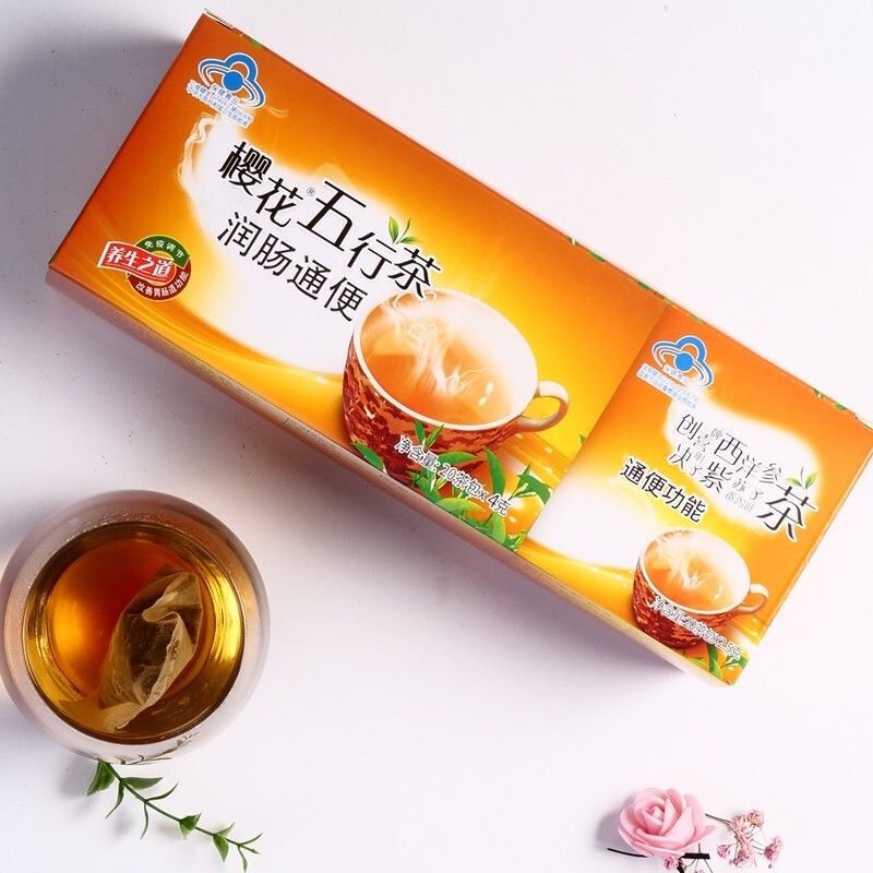 Cherry blossom five elements tea Runchang Tongbian 4g * 20 bags + American ginseng cassia seed tea 2.5g * 20 bags Runchang Tongbian tea Cherry blossom five elements tea Runchang Tongbian 4g * 20 bags + American ginseng cassia seed tea 2.5g * 20 bags Runchang Tongbian tea