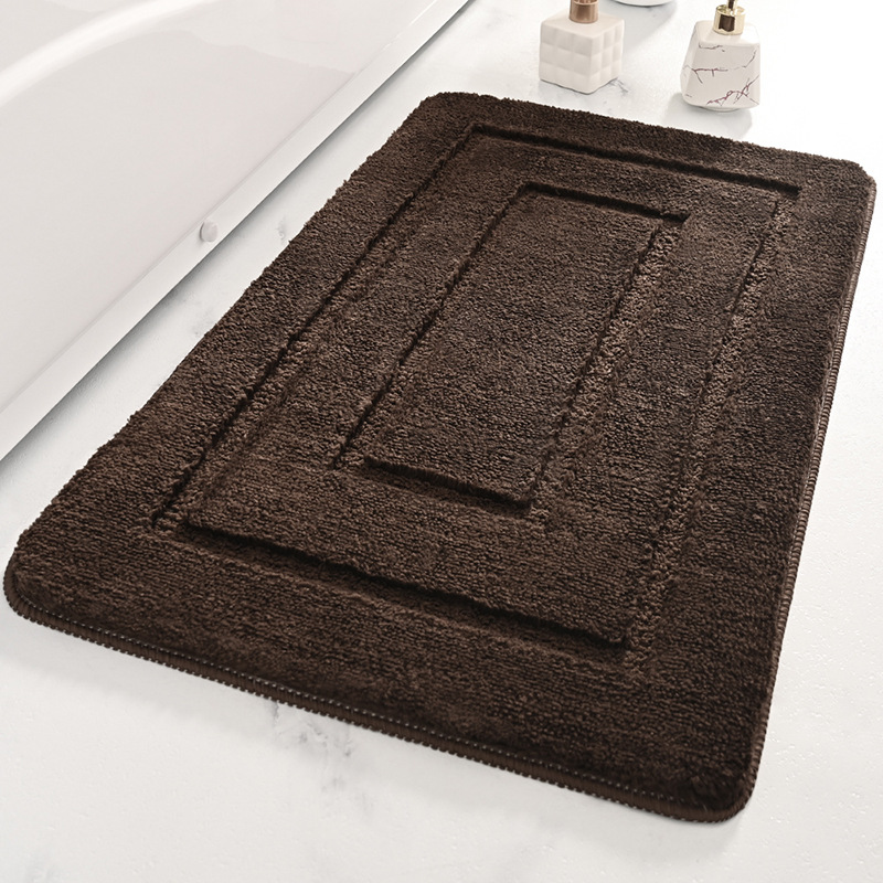 Alfombra de piso de baño en forma de fondo de microfibra transfronteriza baño Baño antideslizante baño color sólido alfombra absorbente alfombra de baño