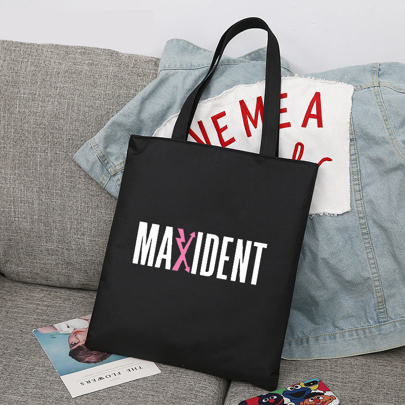 Niños calmados maxident periférico impreso lienzo bolso de hombro estudiante bolsa de compras portátil comercio exterior global