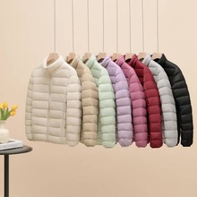 秋冬新款90白鸭绒立领短款轻薄韩版羽休闲绒服女显瘦宽松保暖外套