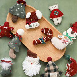 圣诞节挂件手工diy圣诞树姜饼人拐杖靴子圣诞礼物礼品装饰品批发