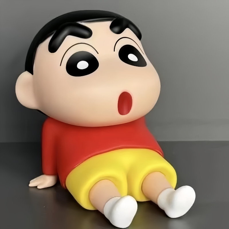 しんちゃんのアニメ怠け者の携帯電話のスタンドのデスクトップの置物|undefined