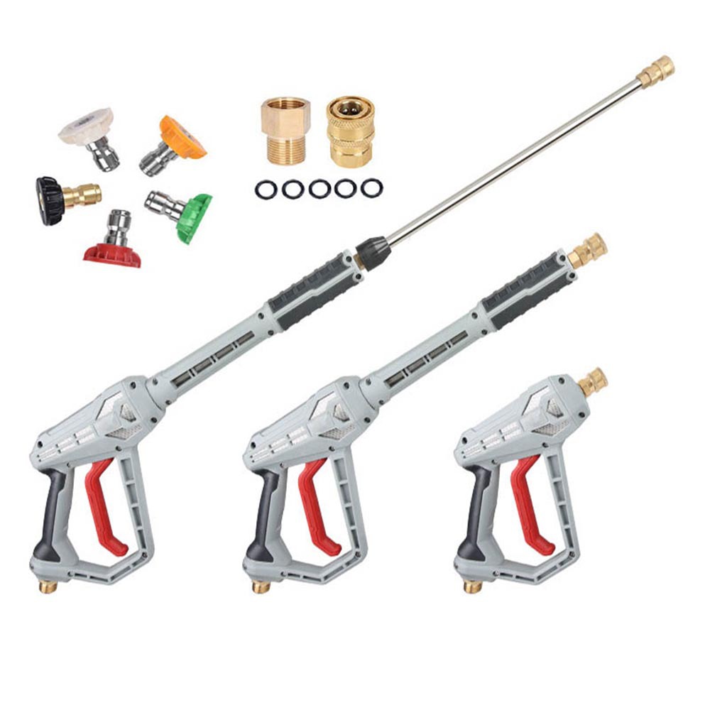 洗车机高压洗车水枪M22-14多功能喷水枪1/4快插商用清洗枪5000psi