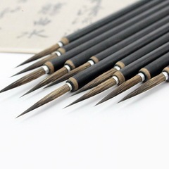 Large, medium and small guibei pen, outline pen, leaf vein hair pen, black wooden stick wolf hair outline pen, mouse whisker colored painting pen 
