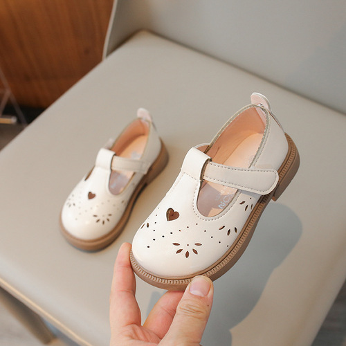 Spring and Summer New Women's Baby Bobkin Shoes Princess Shoes 1-3 Years Student Soft Sole Comfort Pure Color Single Shoes