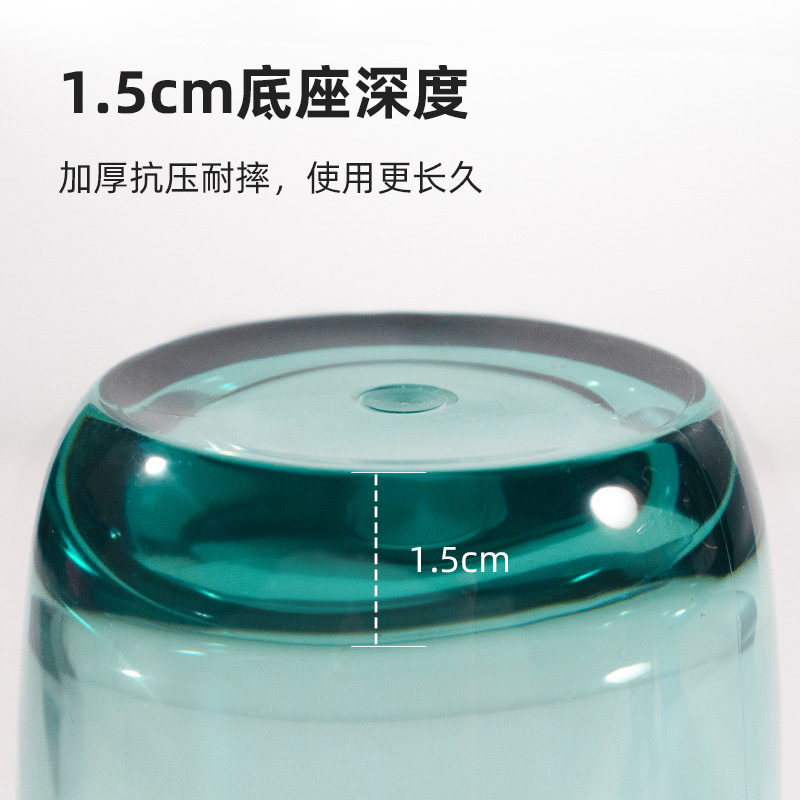 Taza de cepillo de dientes con forma de mango creativo taza de plástico para parejas de moda Hotel taza de lavado transparente multicolor