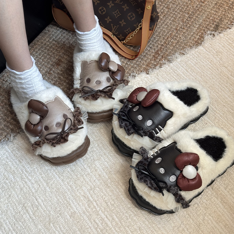 卡通棉拖鞋女冬季家居厚底家用保暖棉拖鞋冬天居防滑家毛绒拖鞋|undefined