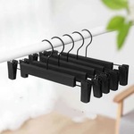 家用成人磨砂塑料裤架服装店裤夹子黑色白色裤挂