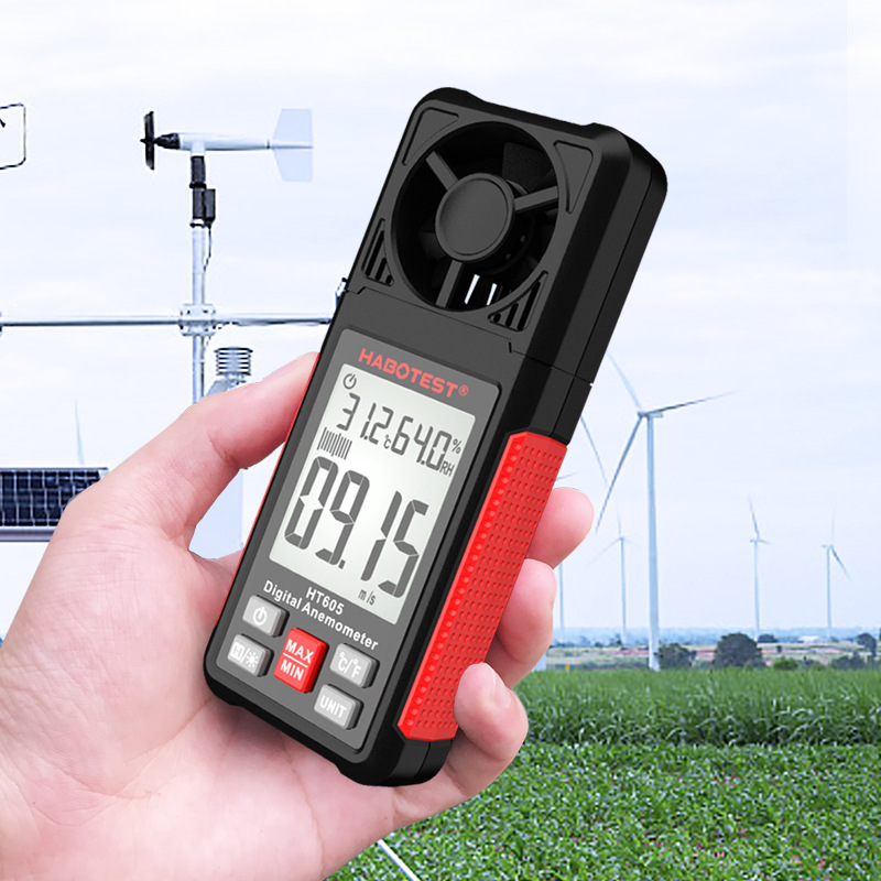 Habotest/Huabo Ht605 Handheld Portable Wind Speed Meter Thermal Wind Meter Ht605S