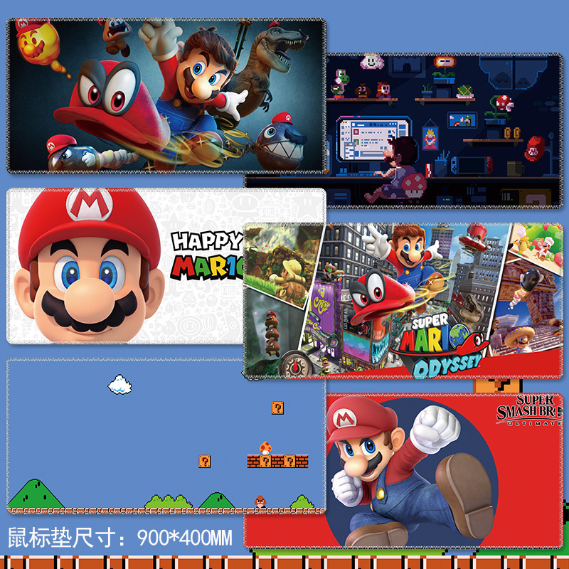 Mario Mouse Pad Oversized Mario Game Cartoon Super Mary Learning Office Computer Keyboard Desk Mat