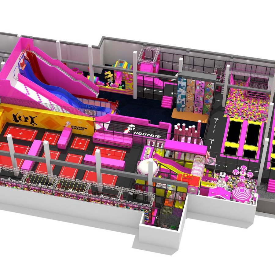 室内大型蹦床公园网红成人粘粘乐蹦蹦床儿童乐园游乐场设备定制