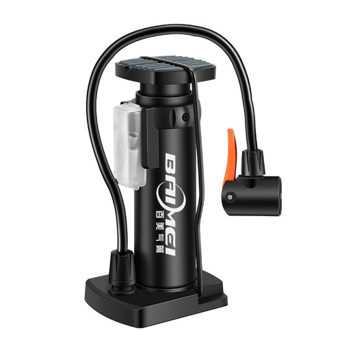 Aluminum anti-slip foot pump for home use, direct supply from Baimei, high-pressure, new type, equipped with a pressure gauge